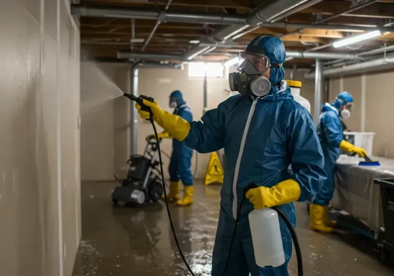 Basement Sanitization and Antimicrobial Treatment process in Coral Hills, MD